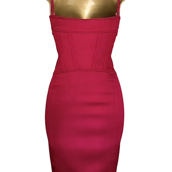 Karen Millen size 10 Silk Corset Pencil Midi Wiggle dress NEW - Picture 6 of 8